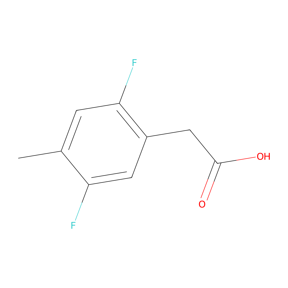 2-(2,5-Difluoro-4-methylphenyl)acetic acid molecular structure, CAS 1506547-77-8