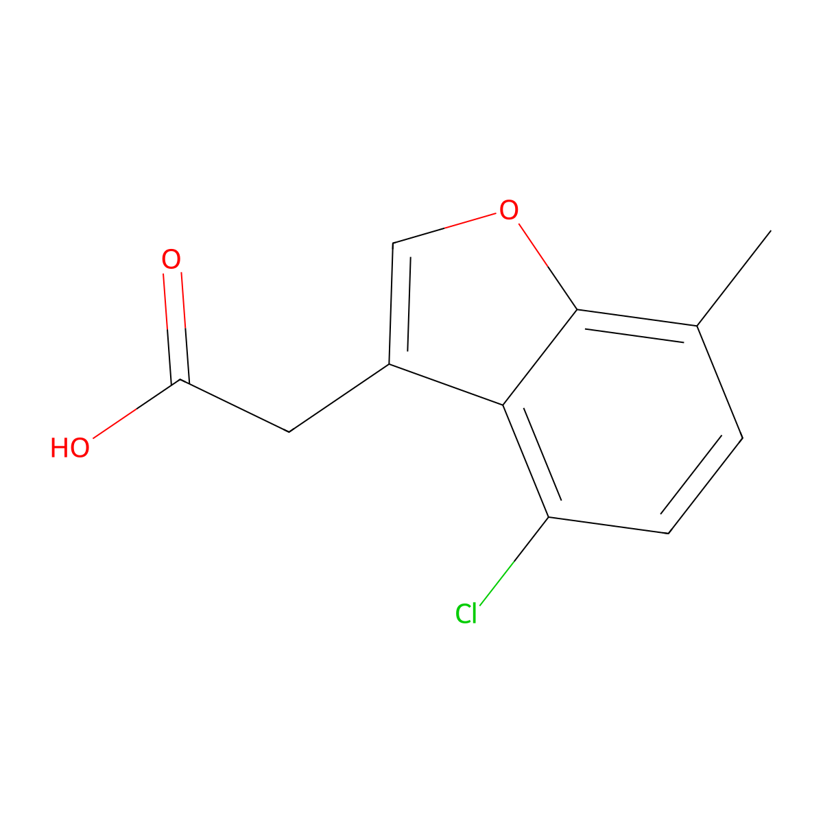 2-(4-Chloro-7-methyl-1-benzofuran-3-yl)acetic acid molecular structure, CAS 1506549-53-6