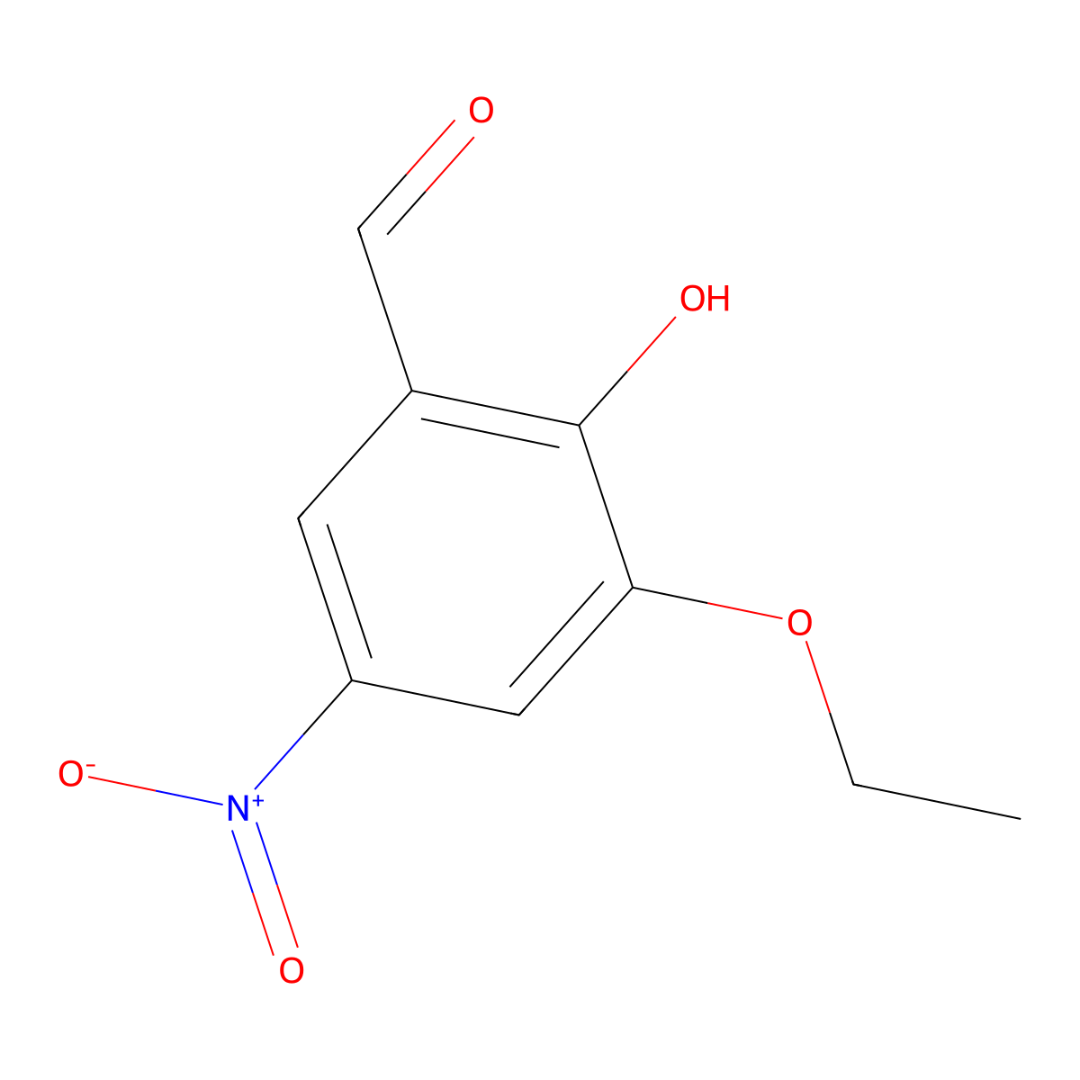 3-Ethoxy-2-hydroxy-5-nitrobenzaldehyde molecular structure, CAS 150655-06-4