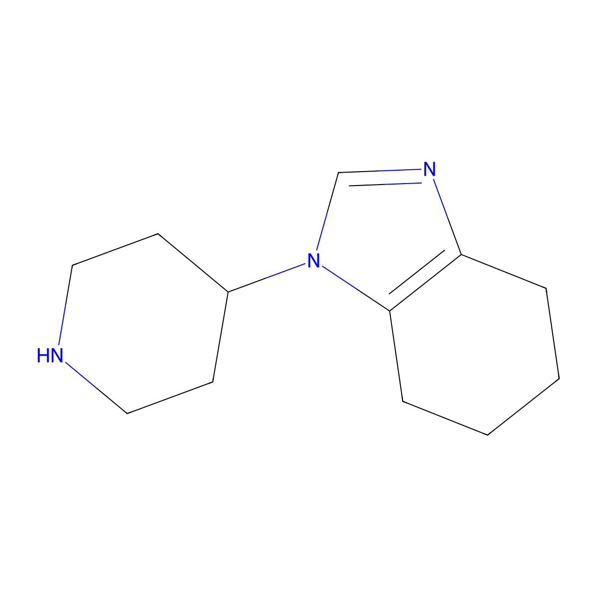 1-(piperidin-4-yl)-4,5,6,7-tetrahydro-1H-1,3-benzodiazole molecular structure, CAS 1506557-00-1