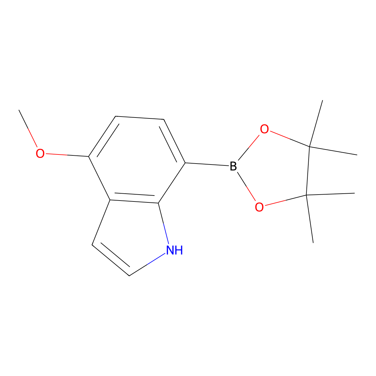 4-methoxy-7-(4,4,5,5-tetramethyl-1,3,2-dioxaborolan-2-yl)-1H-indole molecular structure, CAS 1506559-89-2