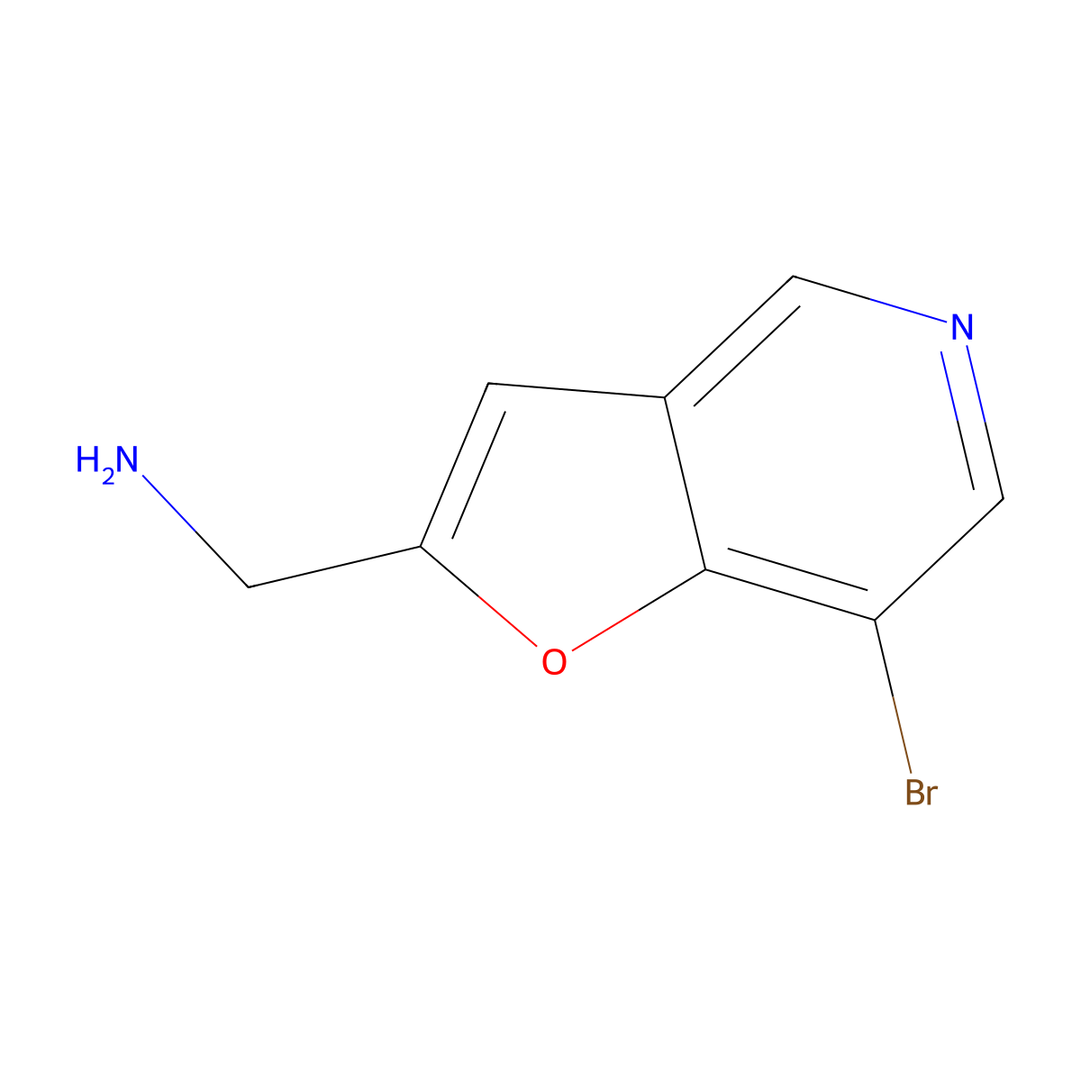 1-{7-Bromofuro[3,2-c]pyridin-2-yl}methanamine molecular structure, CAS 1506582-29-1