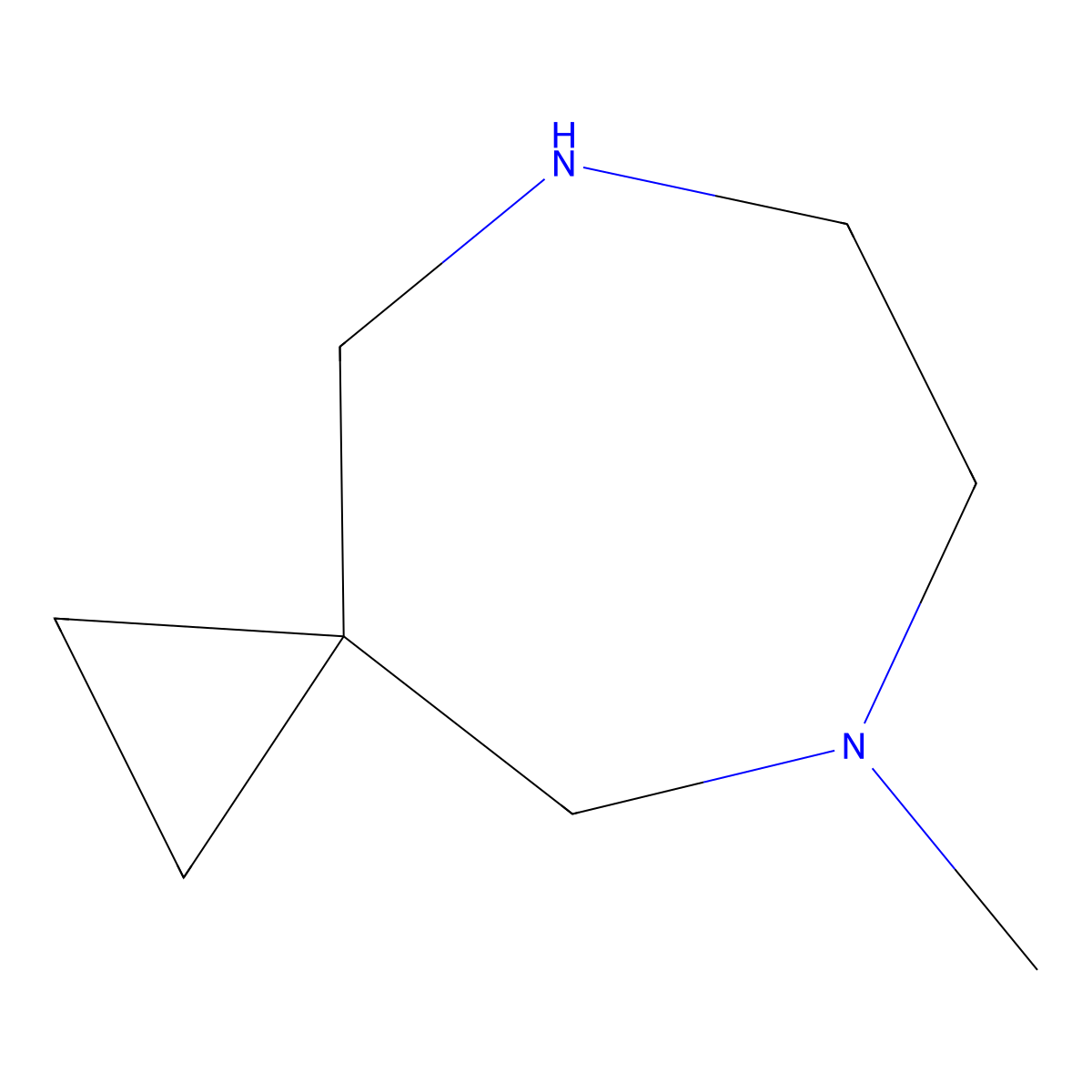 5-Methyl-5,8-diazaspiro[2.6]nonane molecular structure, CAS 1506583-36-3