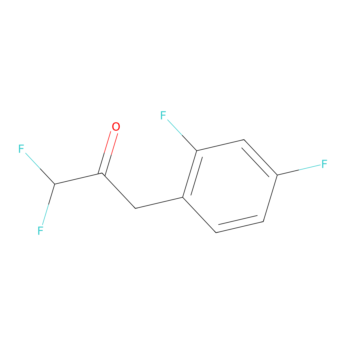 3-(2,4-Difluorophenyl)-1,1-difluoropropan-2-one molecular structure, CAS 1506583-58-9