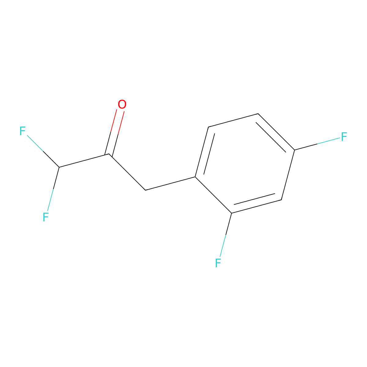 3-(2,4-Difluorophenyl)-1,1-difluoropropan-2-one molecular structure, CAS 1506583-58-9