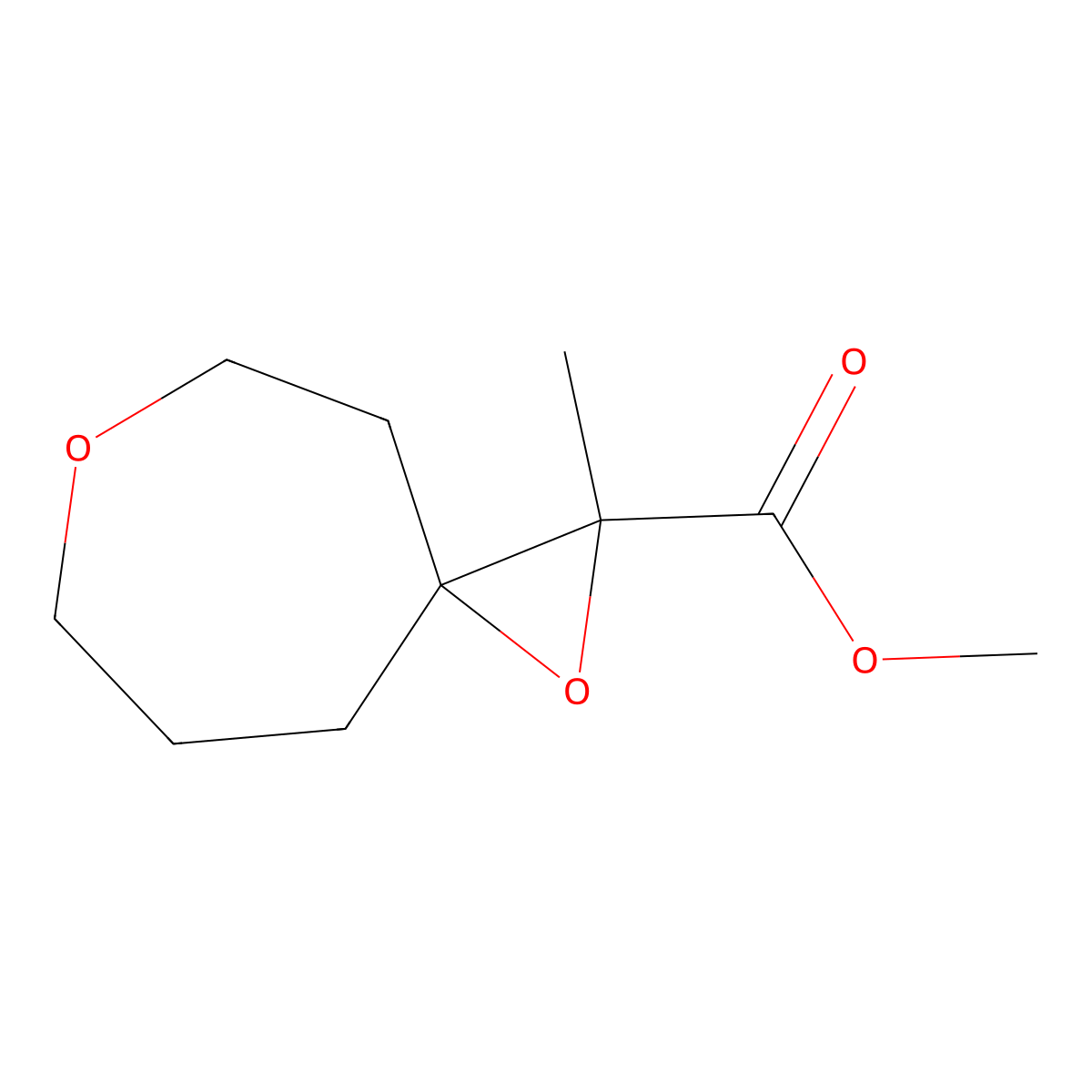 Methyl 2-methyl-1,6-dioxaspiro[2.6]nonane-2-carboxylate molecular structure, CAS 1506587-41-2
