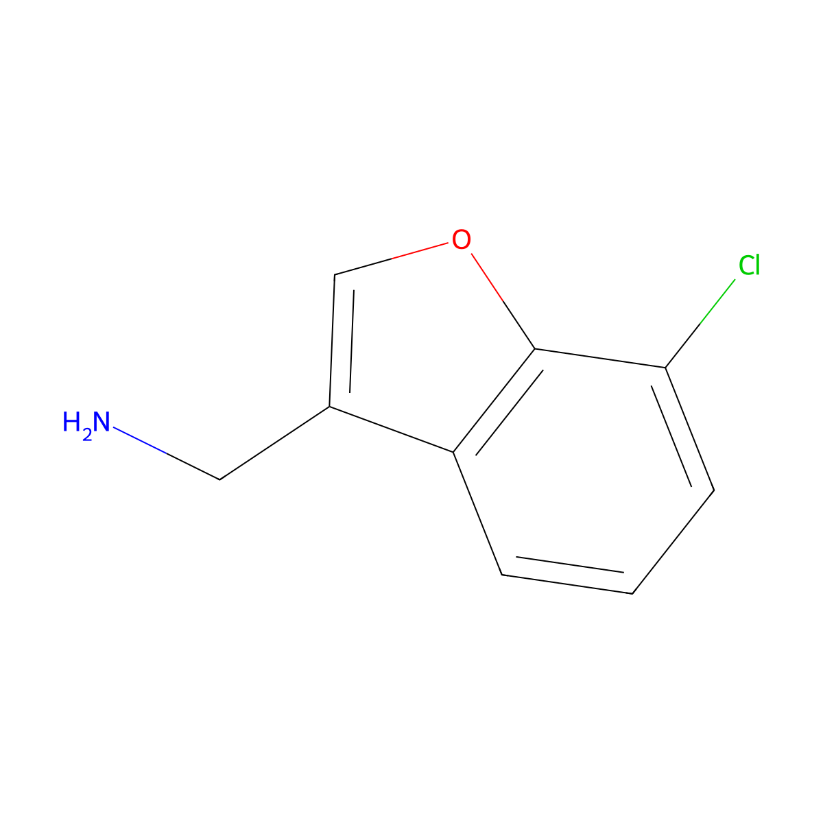 (7-Chlorobenzofuran-3-yl)methanamine molecular structure, CAS 1506587-95-6