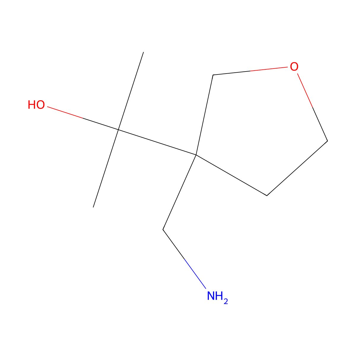 2-[3-(Aminomethyl)oxolan-3-YL]propan-2-OL molecular structure, CAS 1506591-24-7