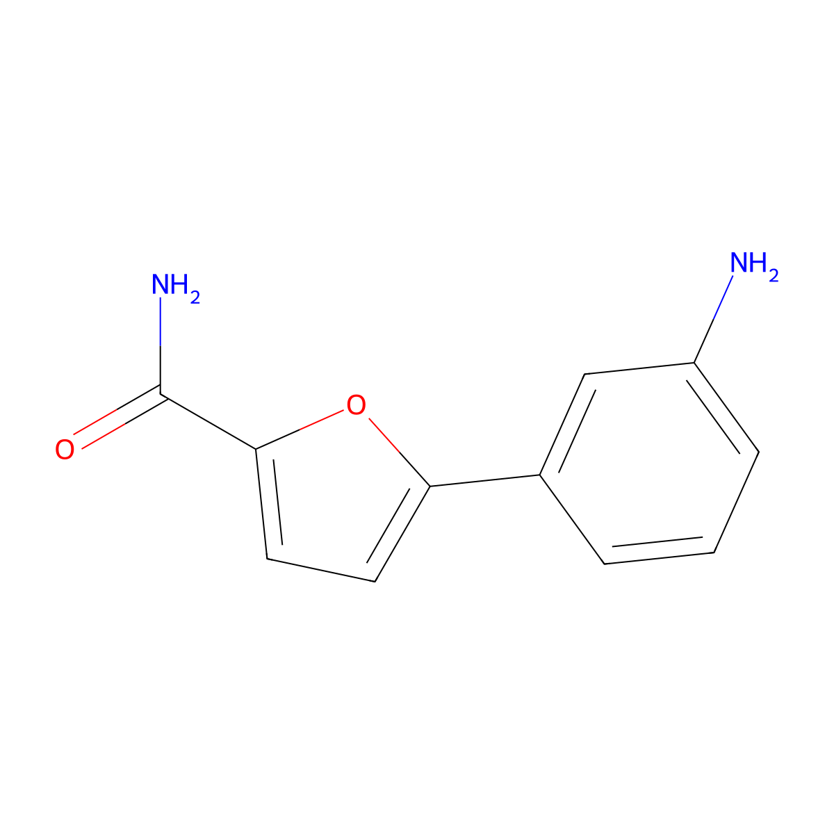 5-(3-Aminophenyl)-2-furamide molecular structure, CAS 1506602-54-5