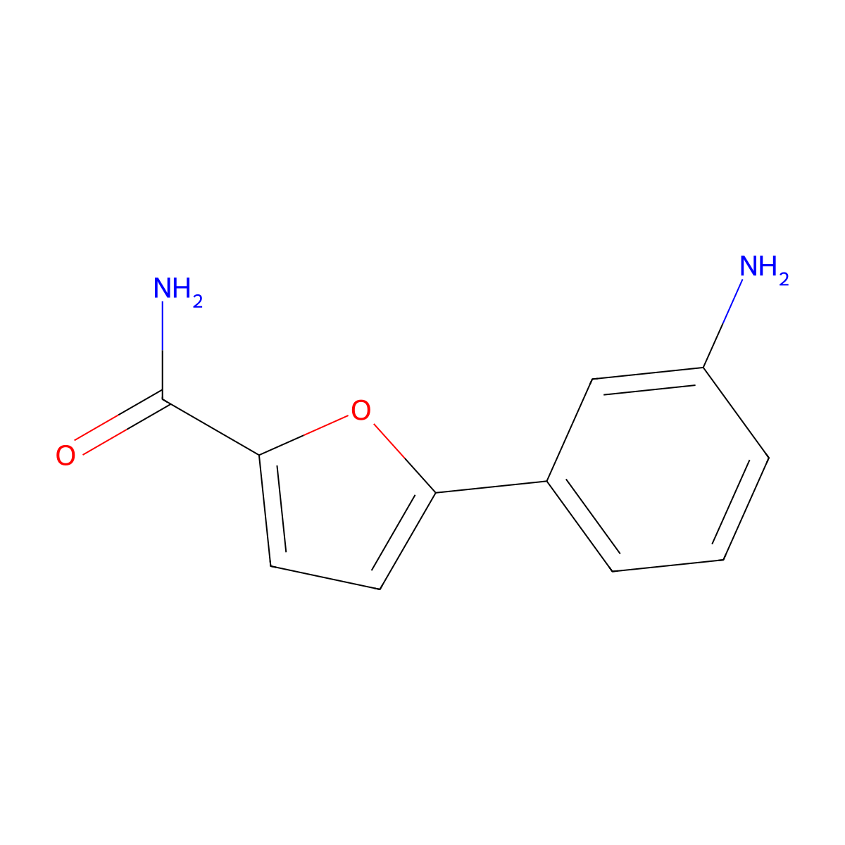 5-(3-Aminophenyl)-2-furamide molecular structure, CAS 1506602-54-5
