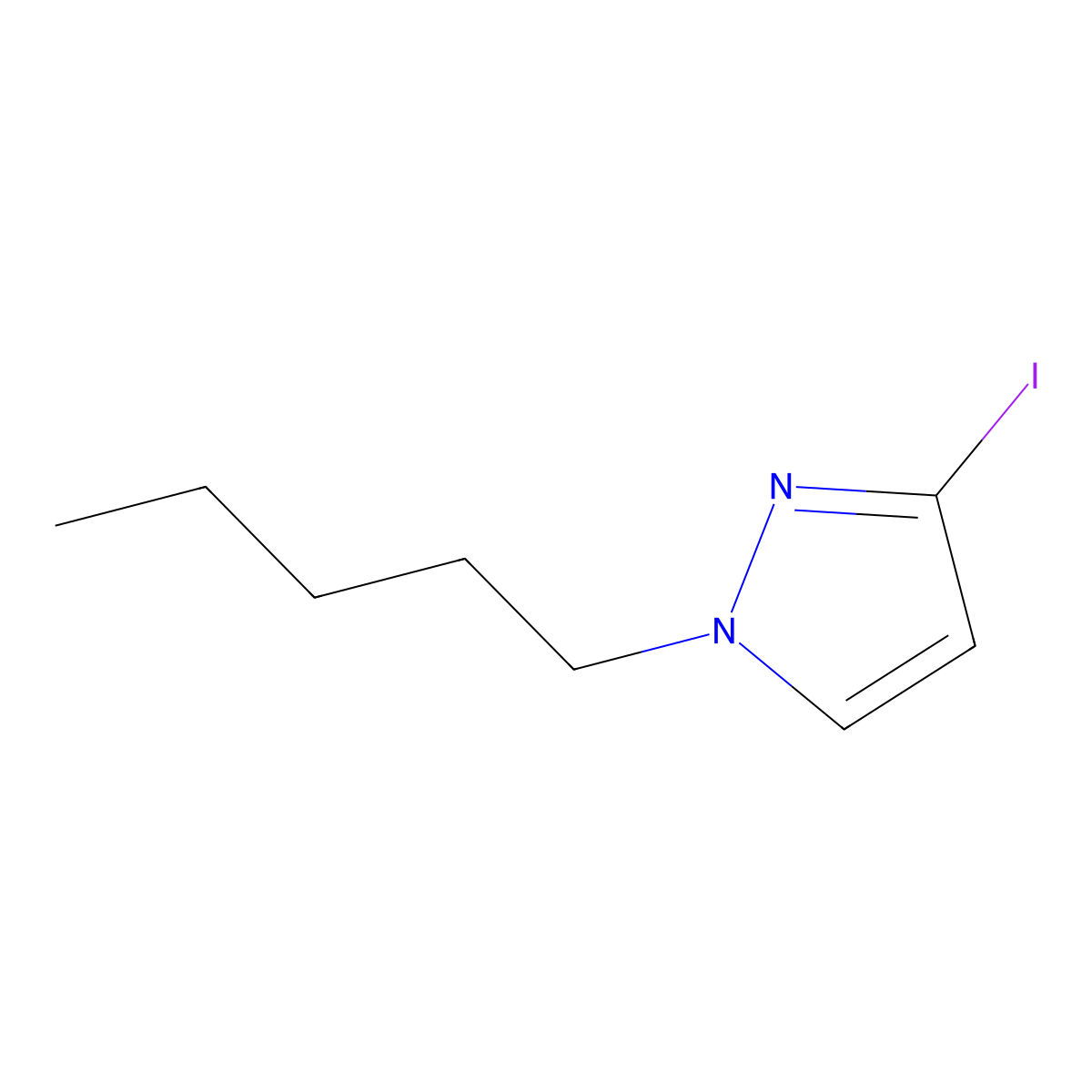 3-Iodo-1-pentyl-1h-pyrazole molecular structure, CAS 1506619-07-3