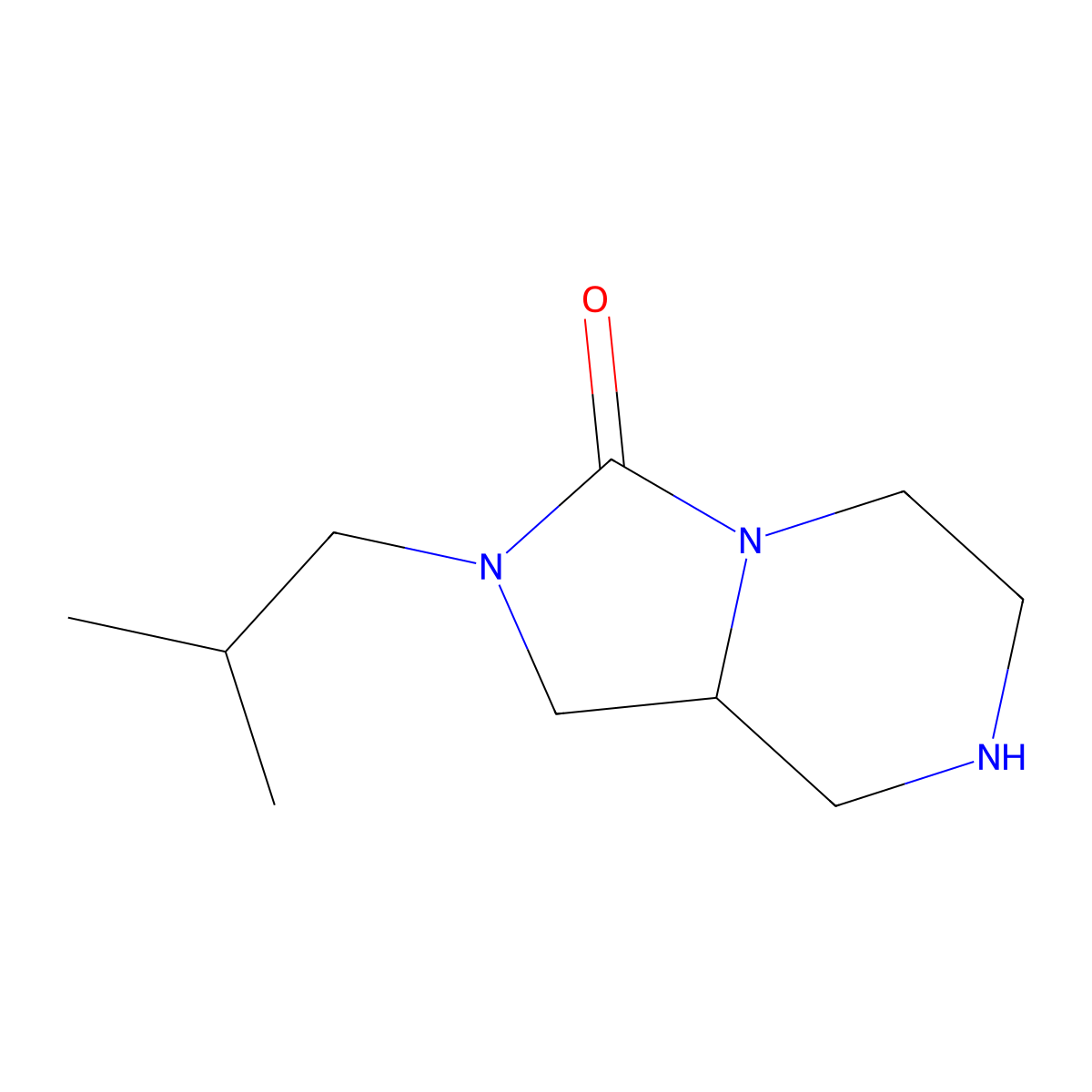 2-(2-Methylpropyl)-octahydroimidazolidino[1,5-a]piperazin-3-one molecular structure, CAS 1506622-53-2
