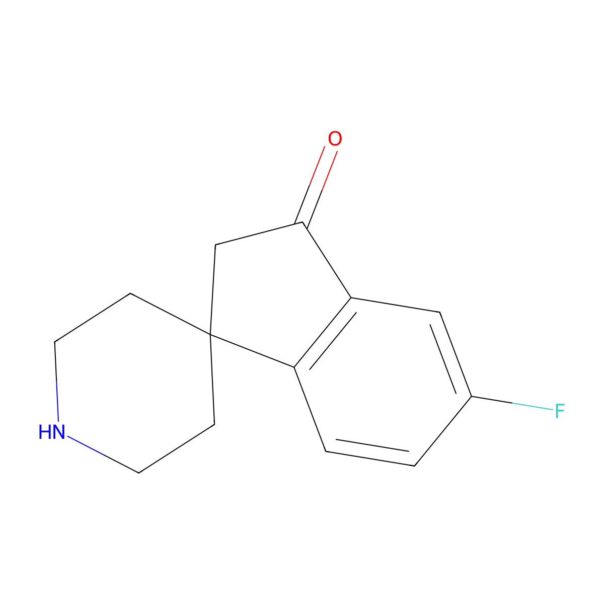5-fluorospiro[indene-1,4'-piperidin]-3(2H)-one molecular structure, CAS 1506629-43-1