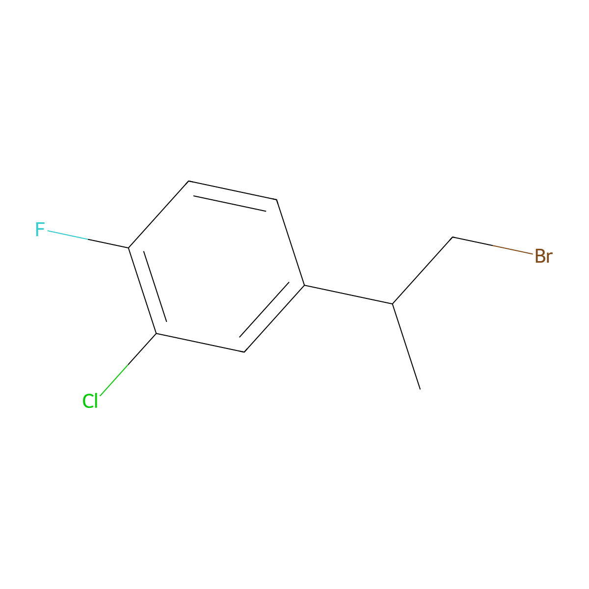 4-(1-Bromopropan-2-yl)-2-chloro-1-fluorobenzene molecular structure, CAS 1506634-16-7