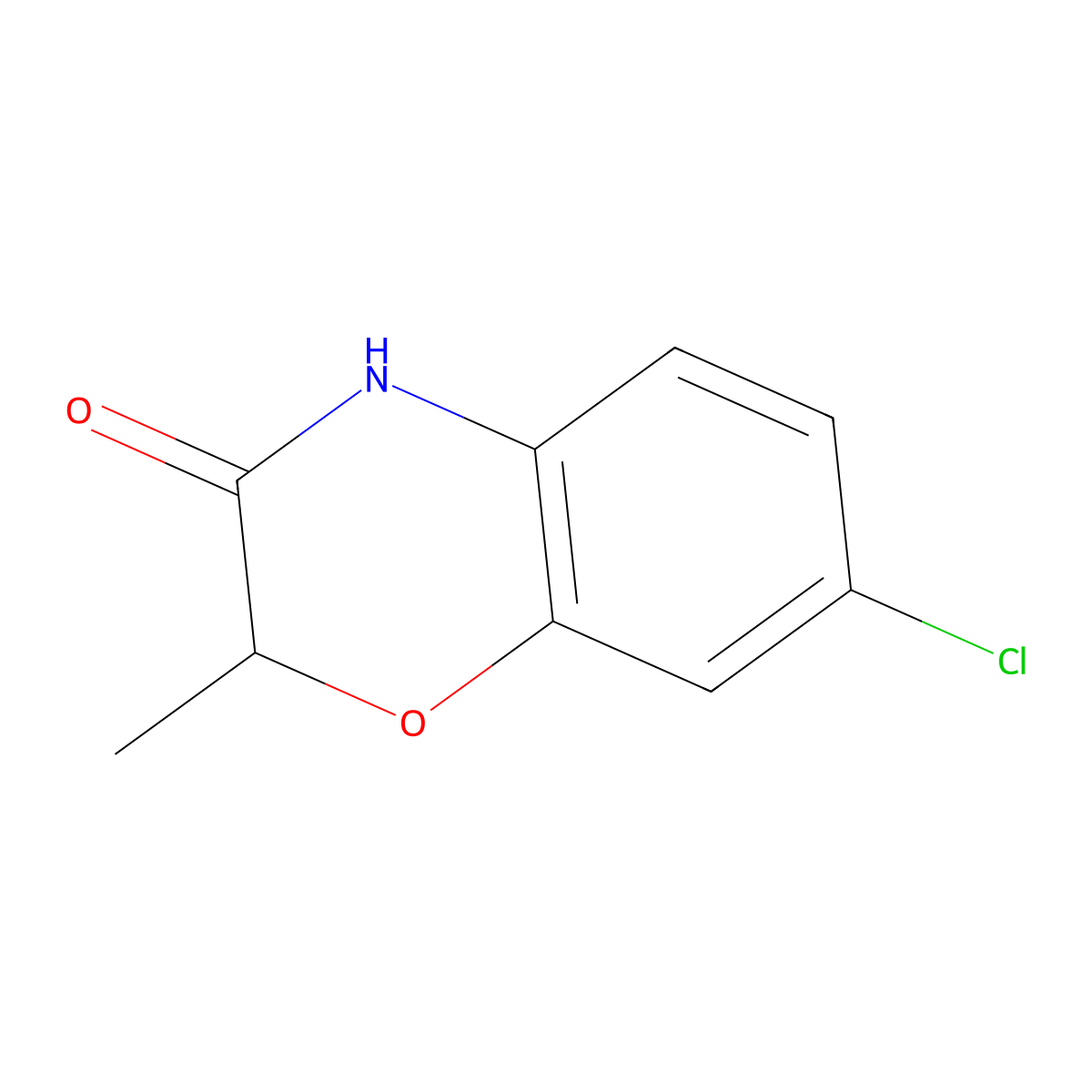 7-Chloro-2-methyl-2,4-dihydro-1,4-benzoxazin-3-one molecular structure, CAS 1506636-10-7