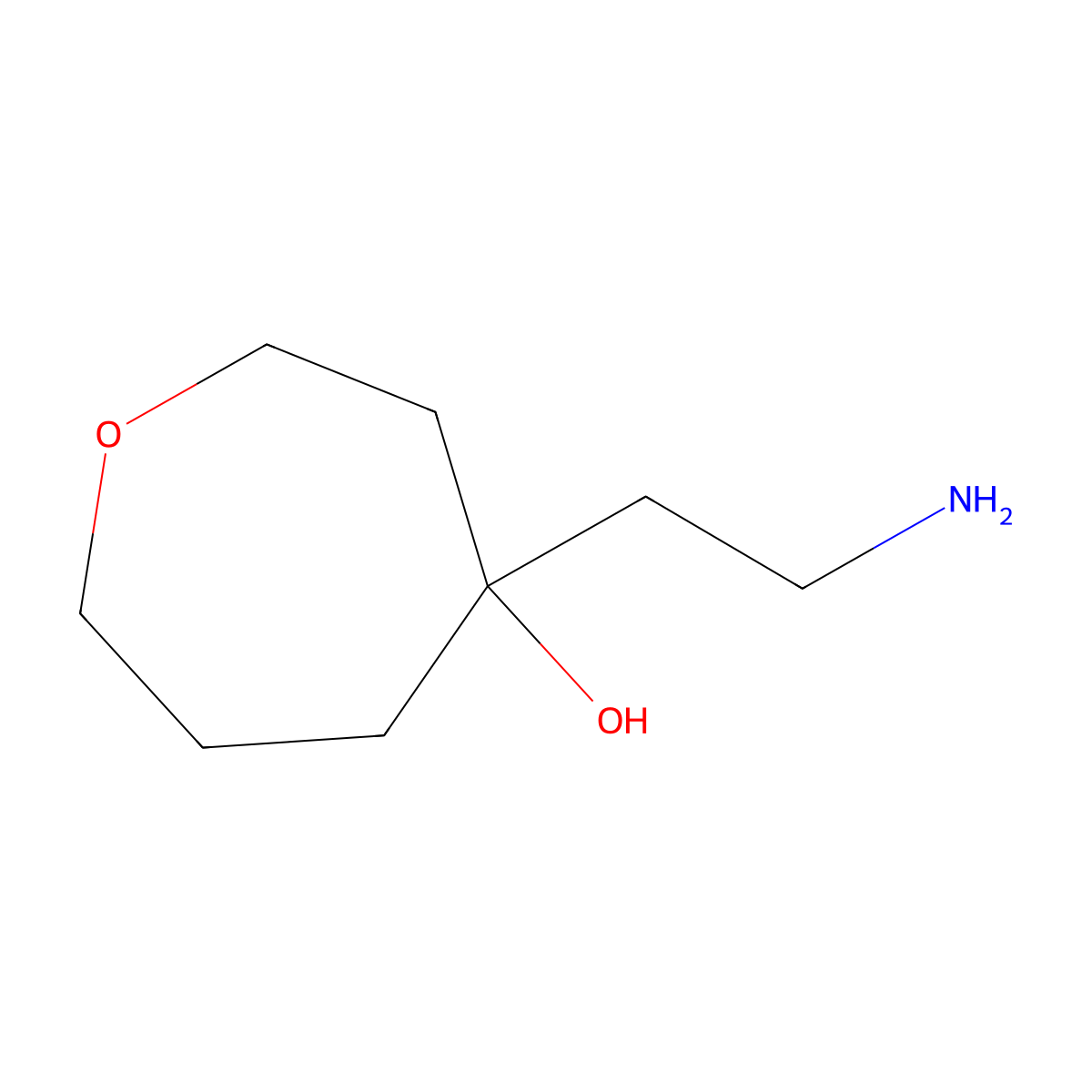 4-(2-Aminoethyl)oxepan-4-ol molecular structure, CAS 1506637-88-2