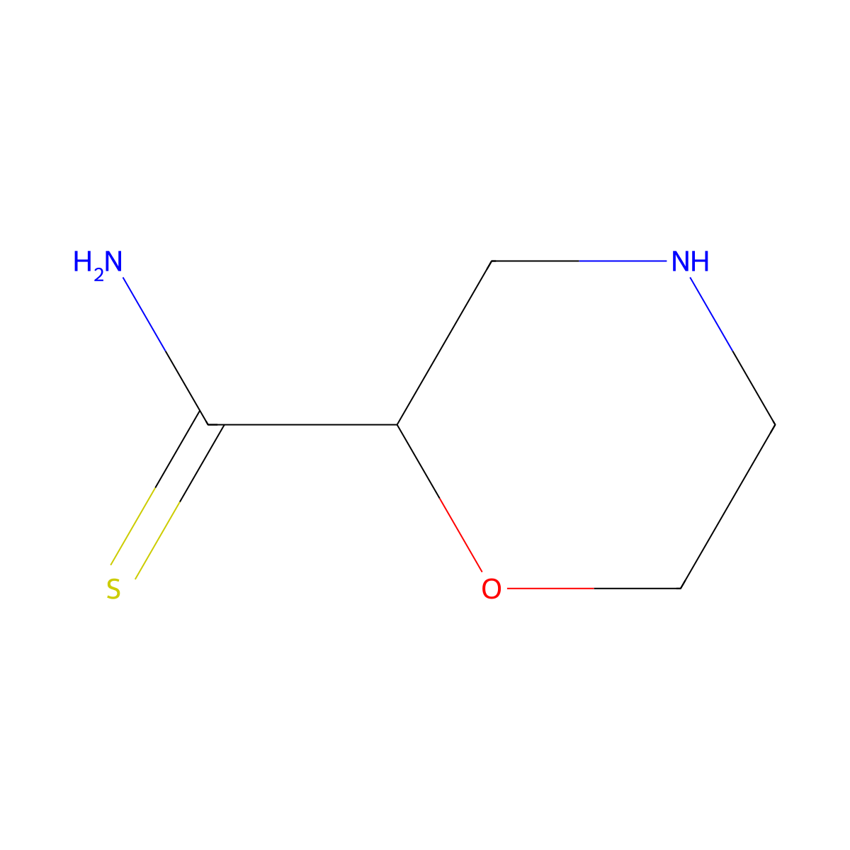 Morpholine-2-carbothioamide molecular structure, CAS 1506650-77-6