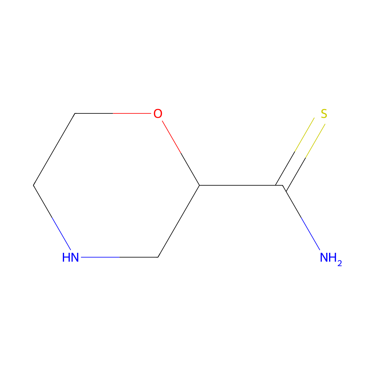 Morpholine-2-carbothioamide molecular structure, CAS 1506650-77-6
