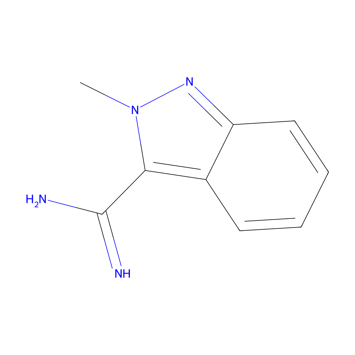 2-Methyl-2H-indazole-3-carboximidamide molecular structure, CAS 1506650-97-0