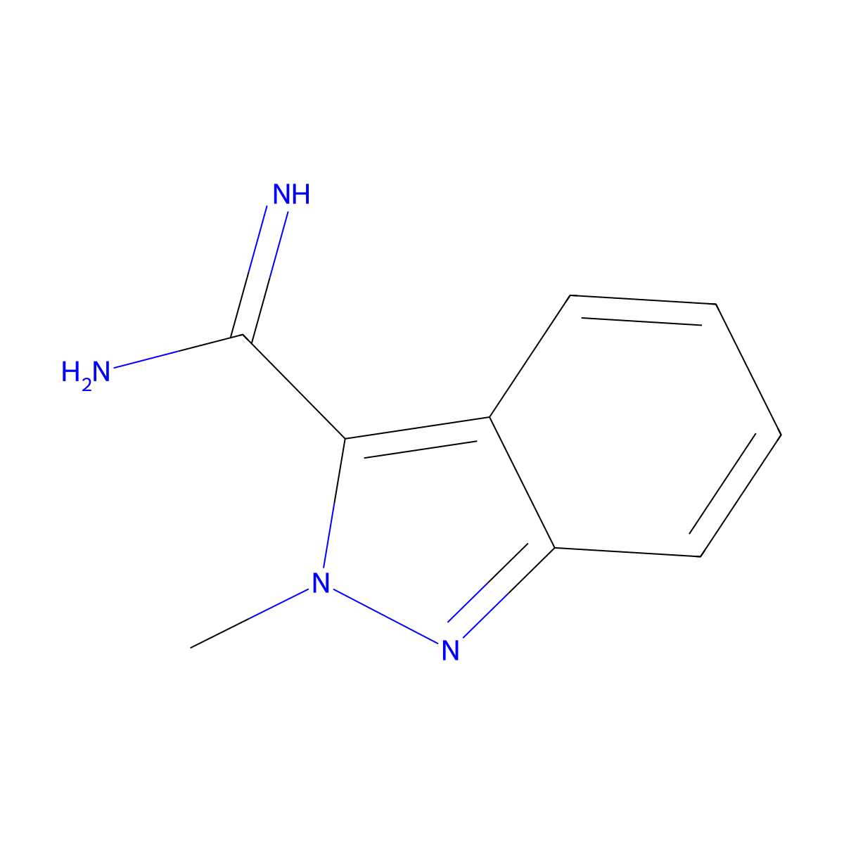 2-Methyl-2H-indazole-3-carboximidamide molecular structure, CAS 1506650-97-0