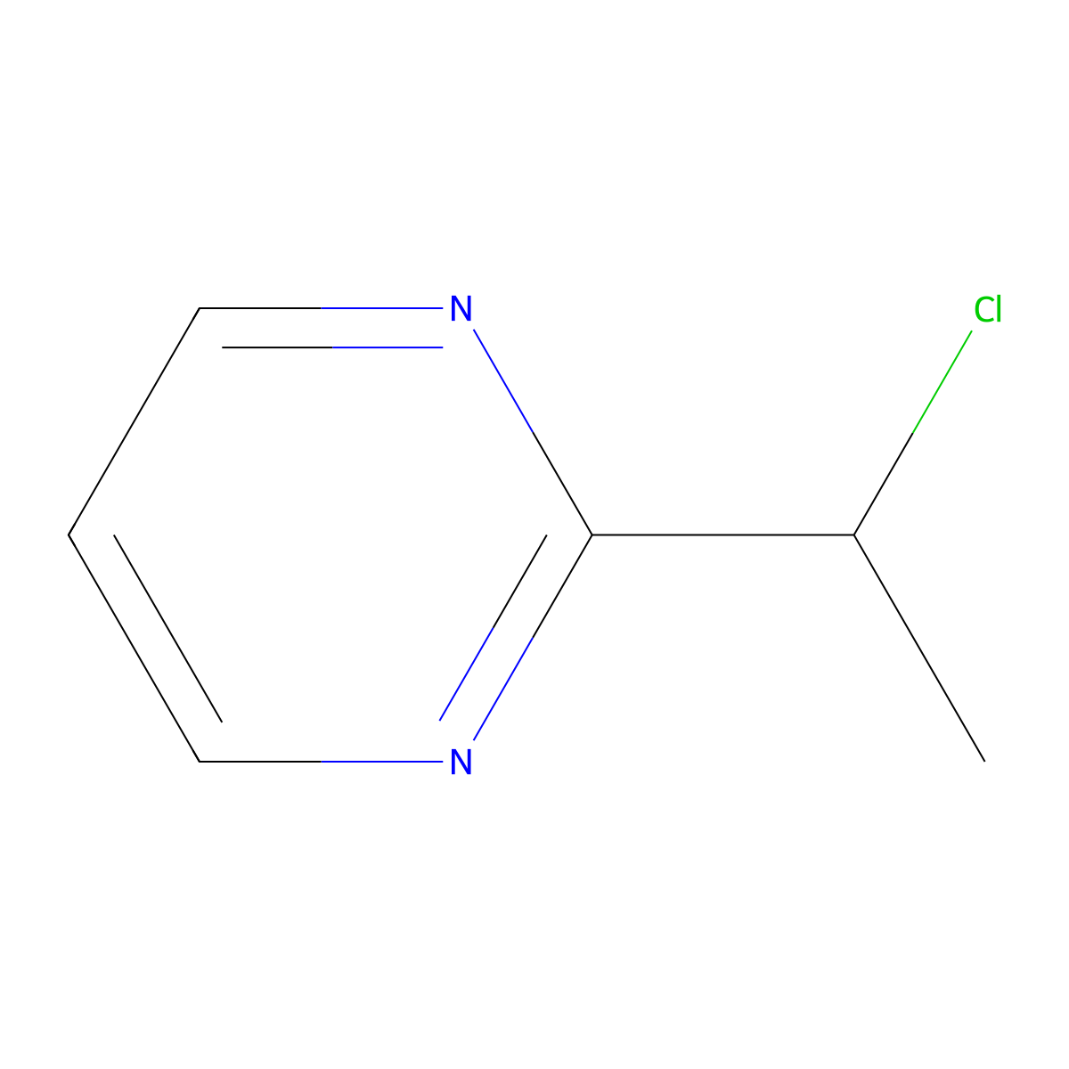 2-(1-Chloroethyl)pyrimidine molecular structure, CAS 1506652-80-7
