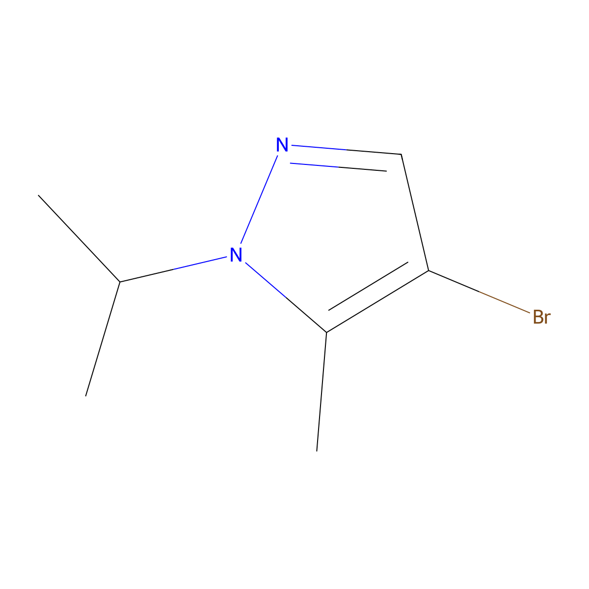 4-bromo-1-isopropyl-5-methyl-1H-pyrazole molecular structure, CAS 1506667-04-4