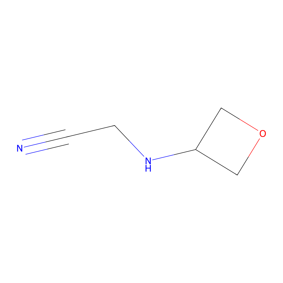 2-(Oxetan-3-ylamino)acetonitrile molecular structure, CAS 1506674-77-6