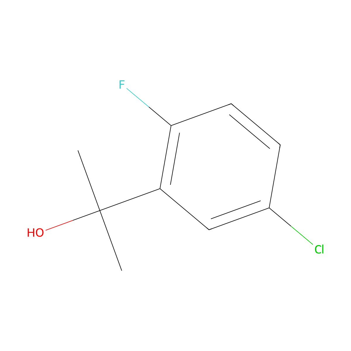 2-(5-Chloro-2-fluorophenyl)propan-2-ol molecular structure, CAS 1506675-79-1