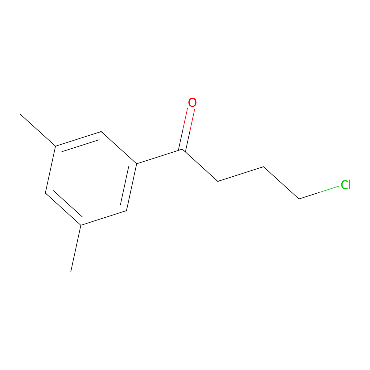 4-Chloro-1-(3,5-dimethylphenyl)butan-1-one molecular structure, CAS 150668-36-3