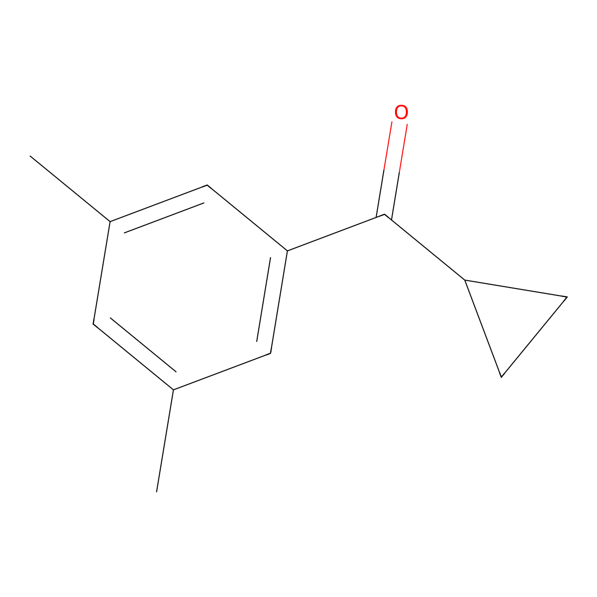 Cyclopropyl 3,5-dimethylphenyl ketone molecular structure, CAS 150668-38-5