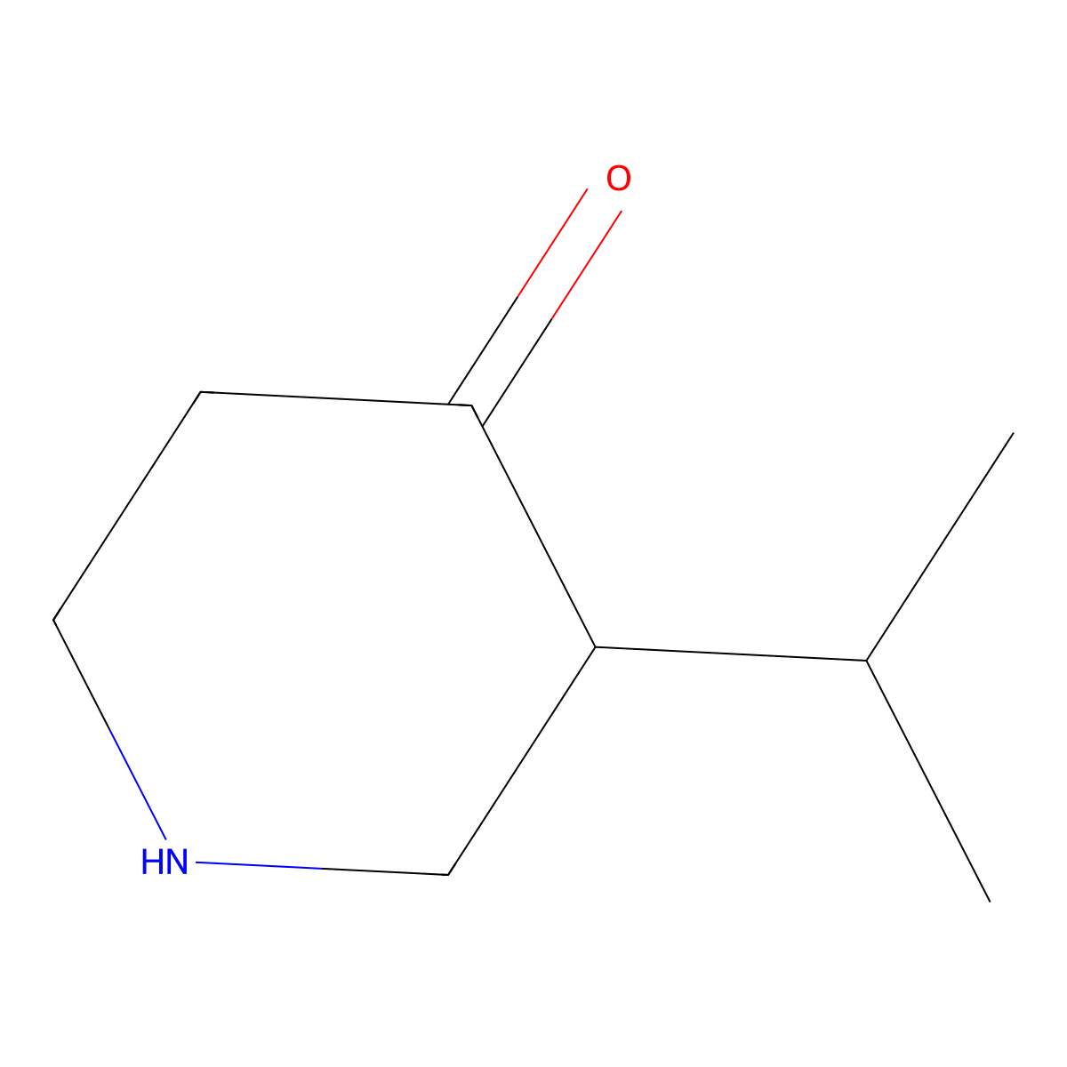 3-(Propan-2-yl)piperidin-4-one molecular structure, CAS 150668-81-8