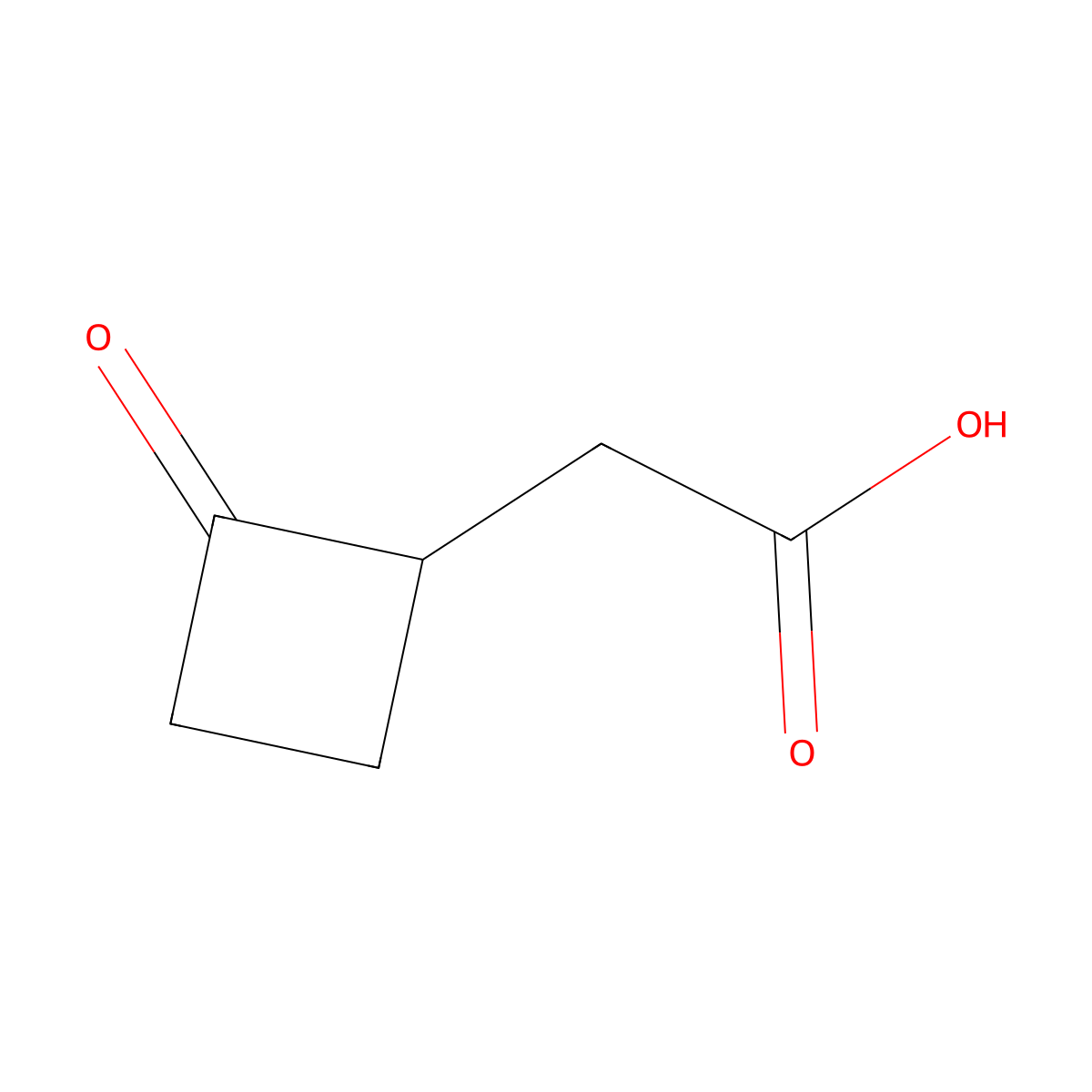 2-(2-Oxocyclobutyl)acetic acid molecular structure, CAS 1506685-66-0