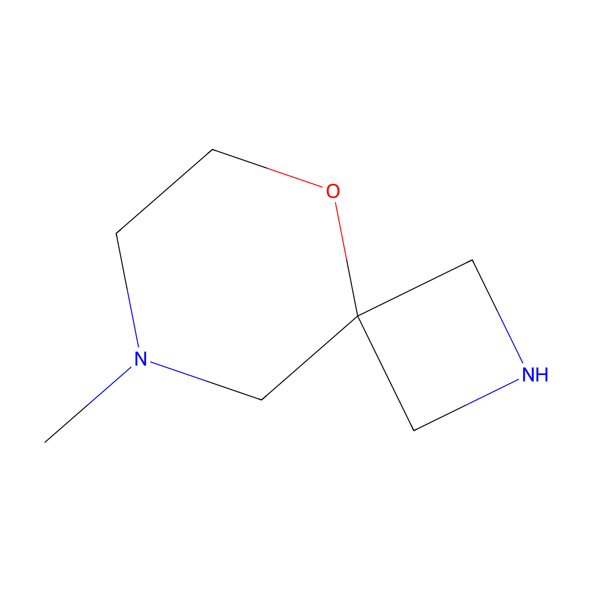 8-Methyl-5-oxa-2,8-diazaspiro[3.5]nonane molecular structure, CAS 1506685-97-7