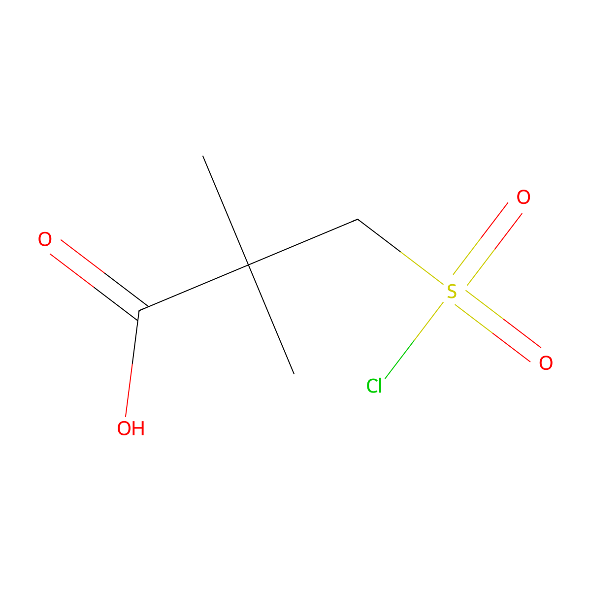3-(Chlorosulfonyl)-2,2-dimethylpropanoic acid molecular structure, CAS 1506695-03-9