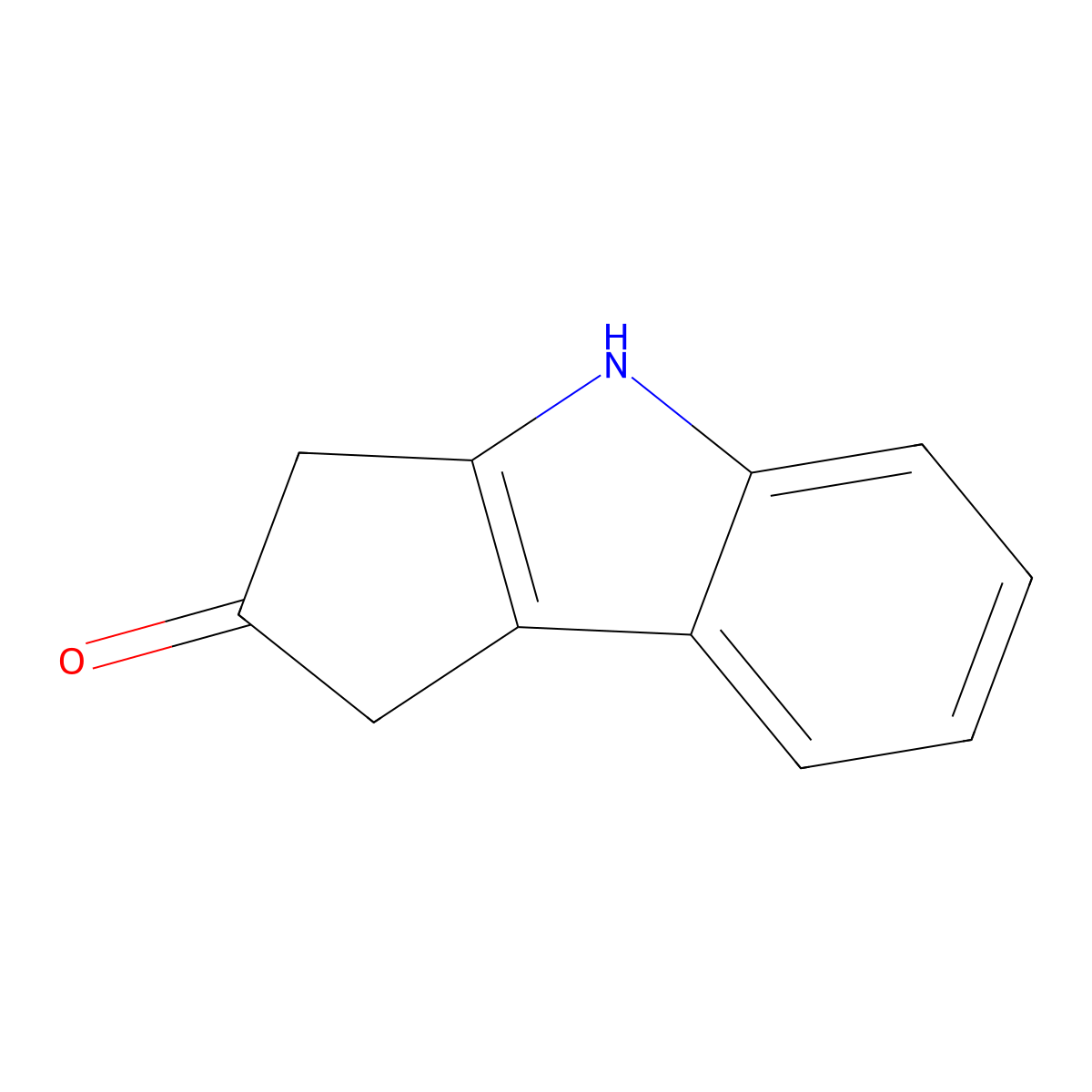 1H,2H,3H,4H-cyclopenta[b]indol-2-one molecular structure, CAS 150670-63-6