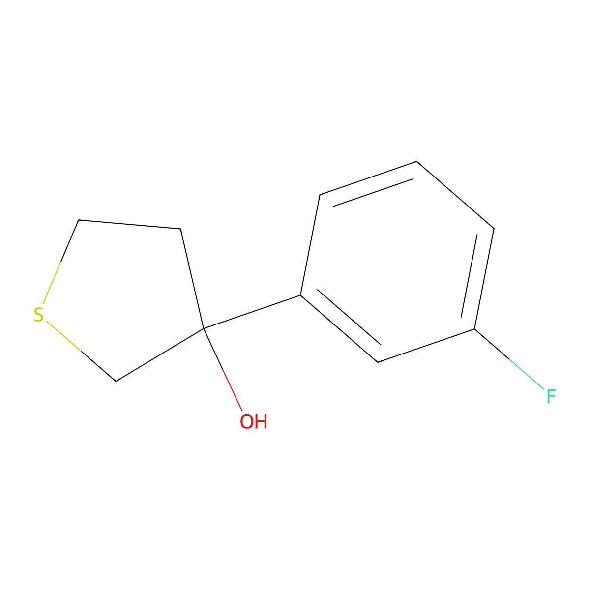 3-(3-Fluorophenyl)thiolan-3-ol molecular structure, CAS 1506701-91-2