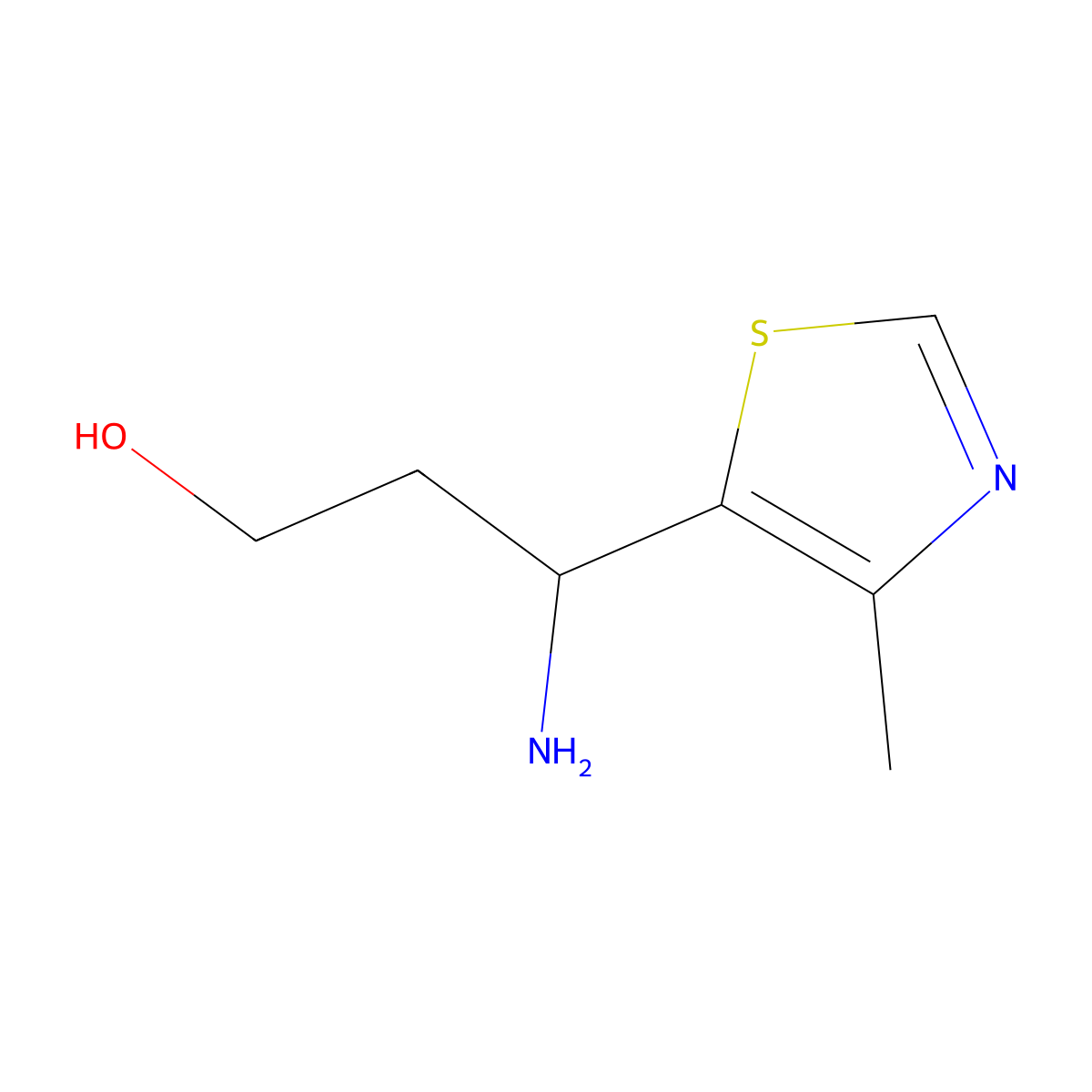 3-Amino-3-(4-methyl-1,3-thiazol-5-yl)propan-1-ol molecular structure, CAS 1506720-27-9