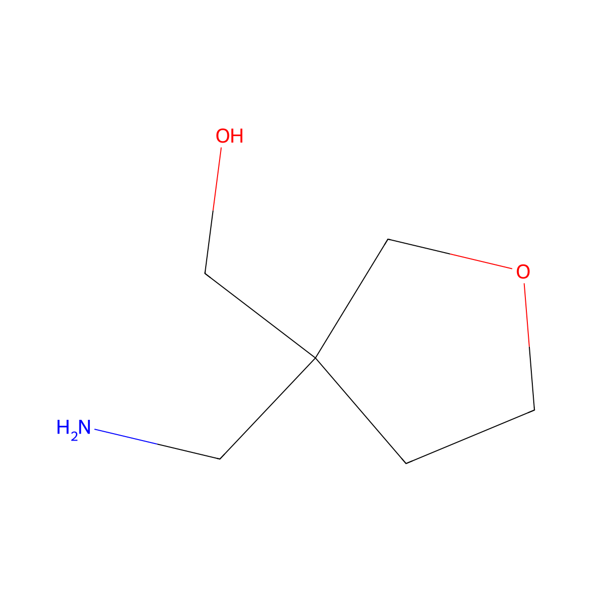 [3-(Aminomethyl)oxolan-3-yl]methanol molecular structure, CAS 1506738-56-2