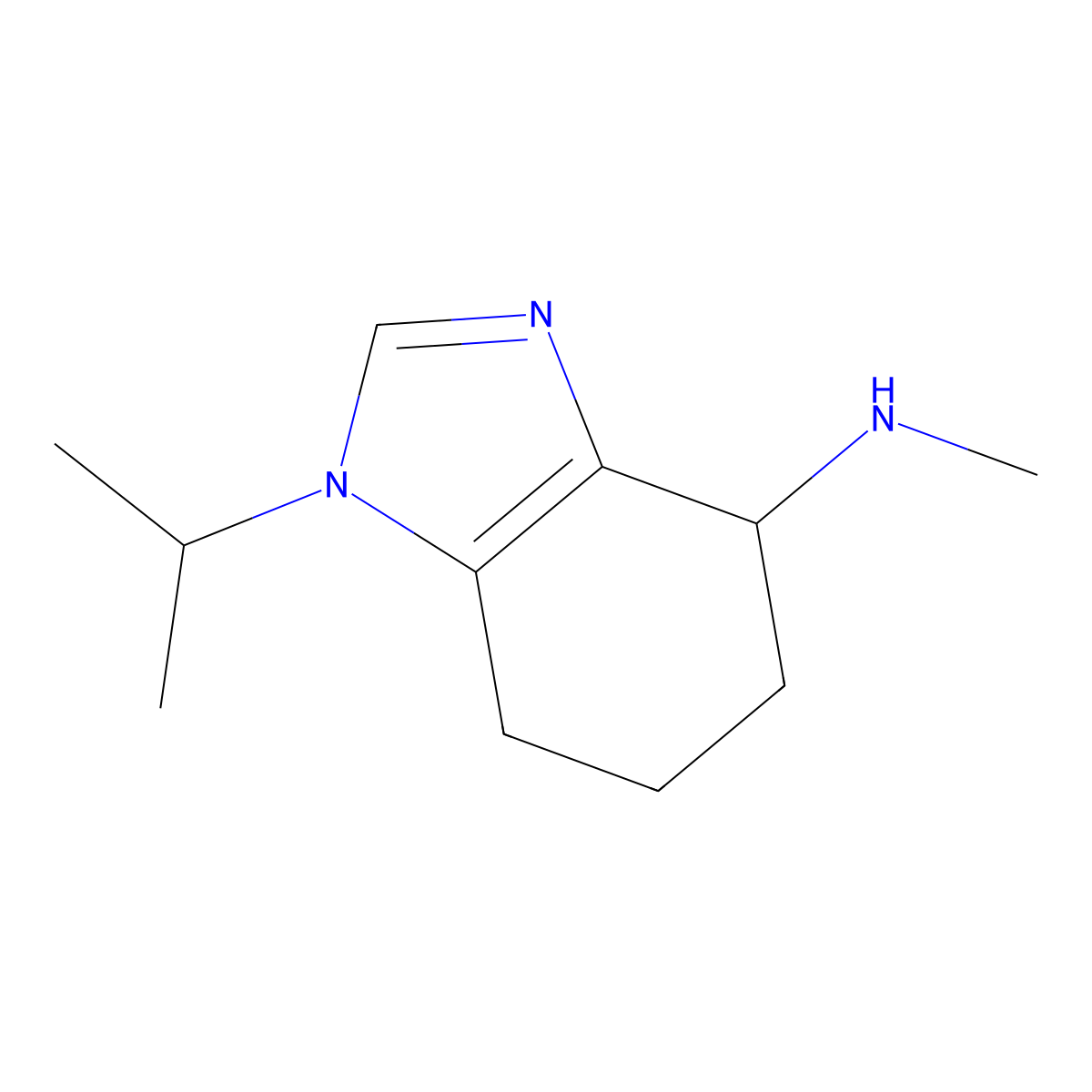 N-Methyl-1-(propan-2-yl)-4,5,6,7-tetrahydro-1H-1,3-benzodiazol-4-amine molecular structure, CAS 1506775-12-7