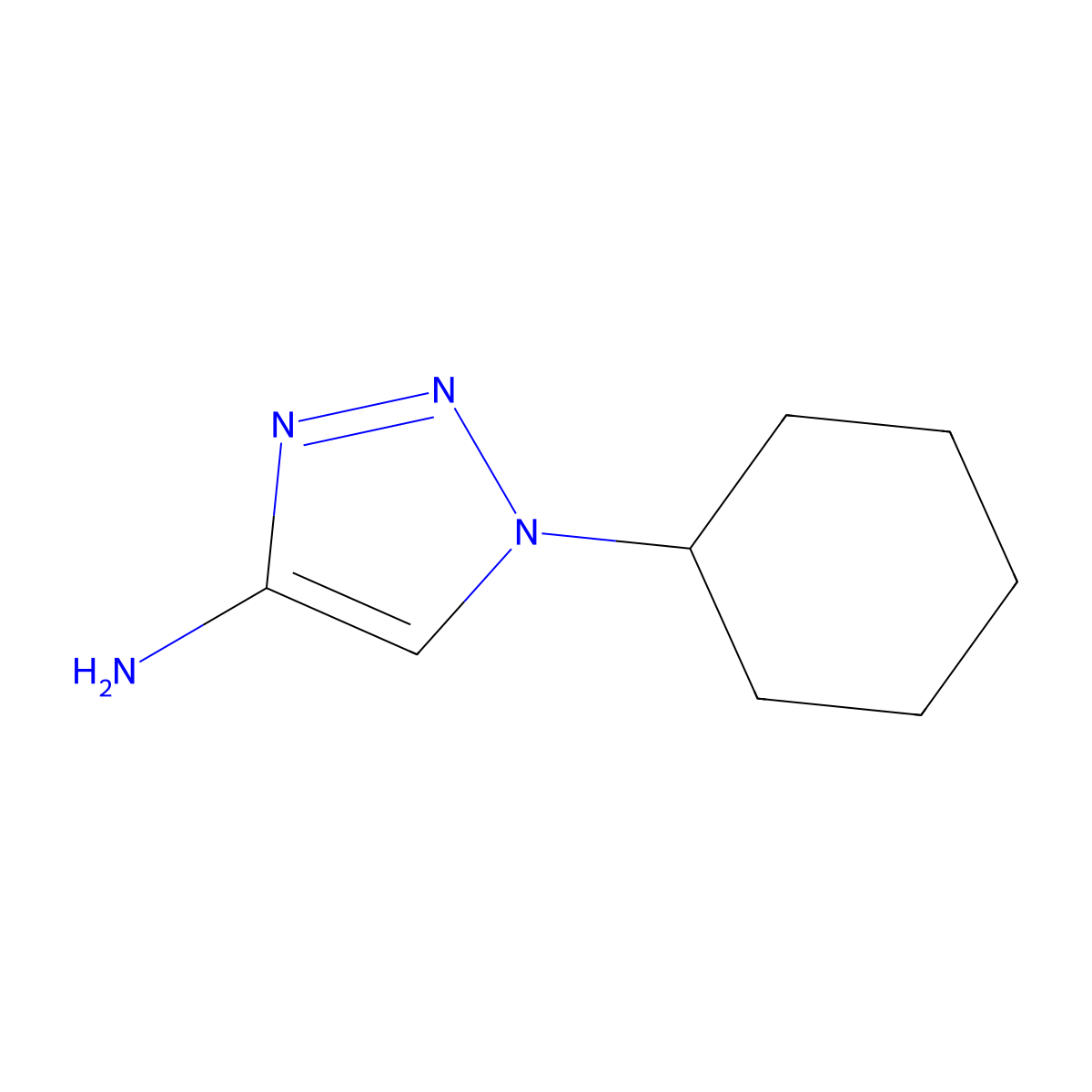 1-Cyclohexyl-1H-1,2,3-triazol-4-amine molecular structure, CAS 1506779-20-9