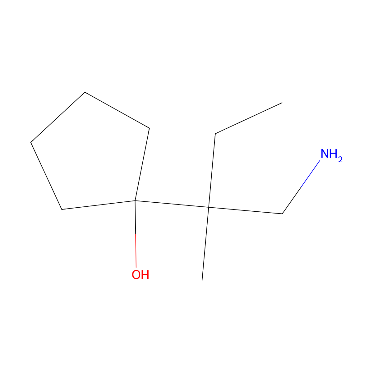 1-(1-Amino-2-methylbutan-2-yl)cyclopentan-1-ol molecular structure, CAS 1506794-12-2
