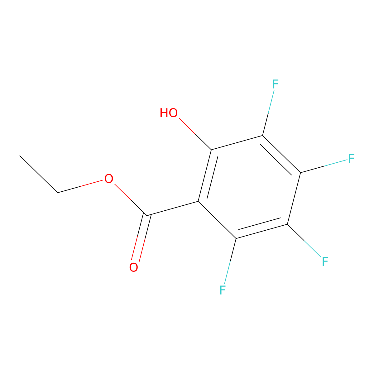 Ethyl 3,4,5,6-tetrafluoro-2-hydroxybenzoate molecular structure, CAS 15068-09-4