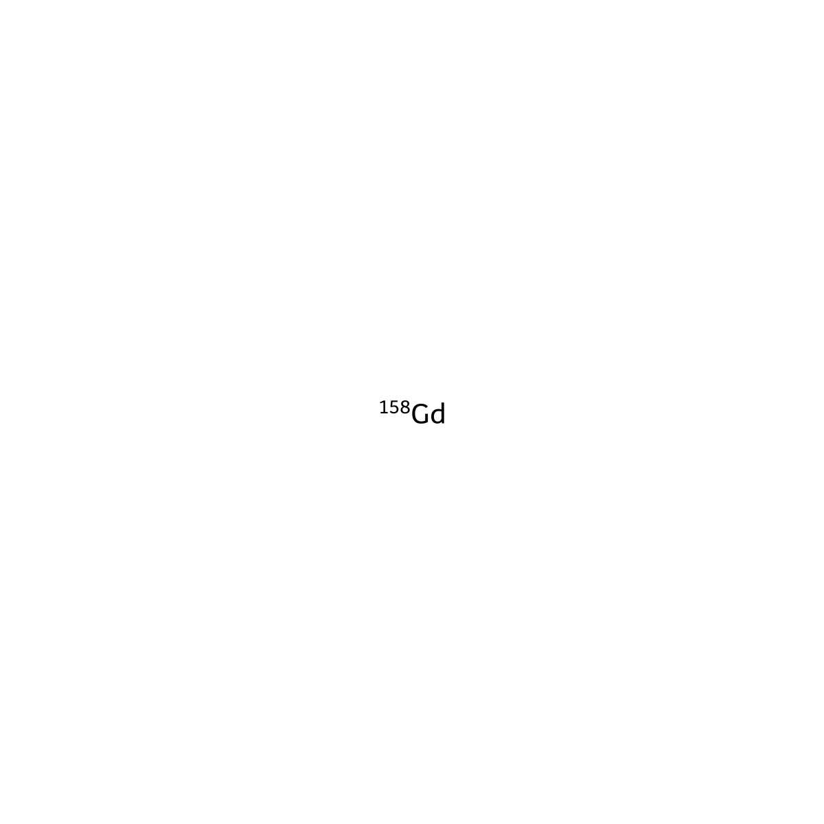 Gadolinium, isotope ofmass 158 molecular structure, CAS 15068-71-0
