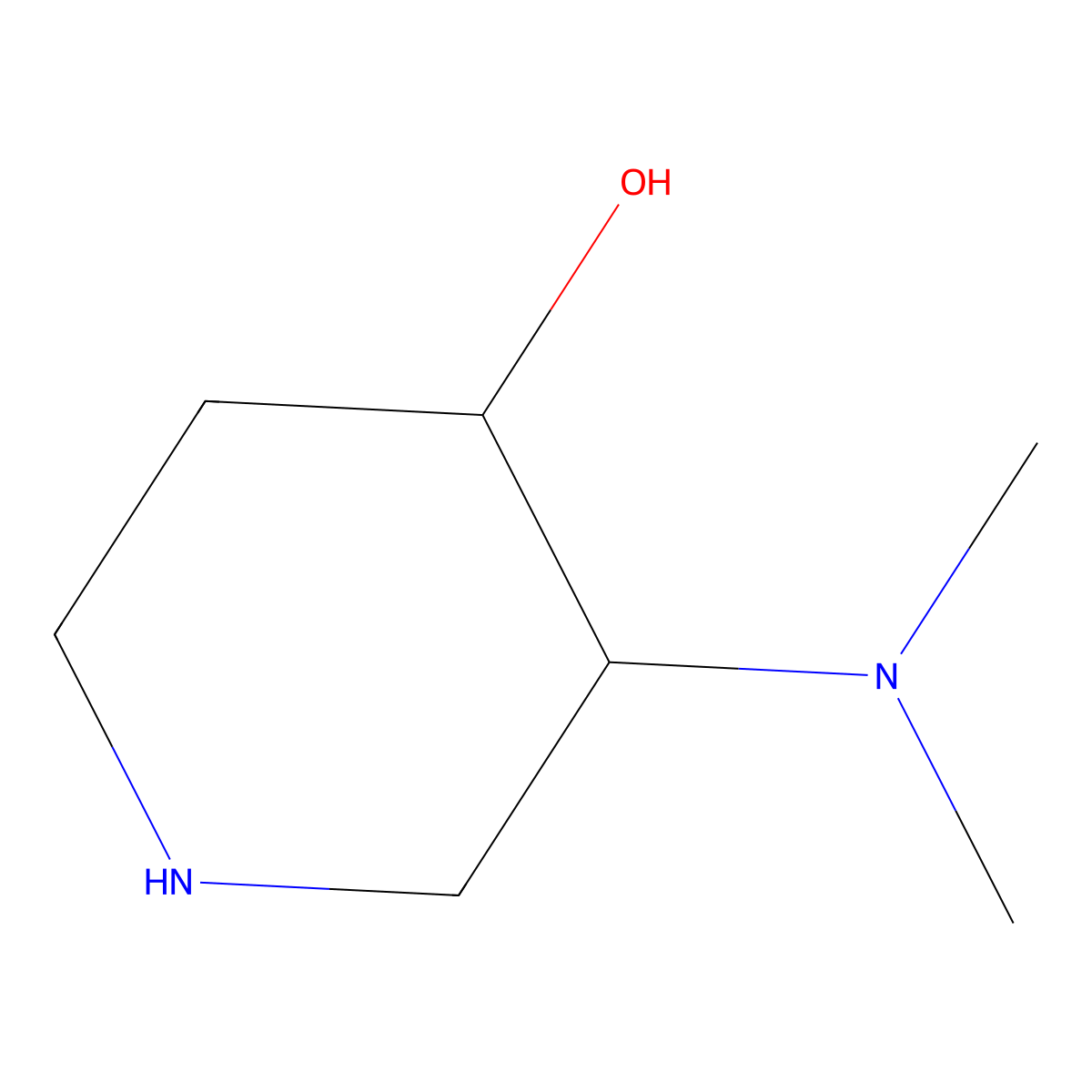 3-(Dimethylamino)piperidin-4-ol molecular structure, CAS 1506805-45-3