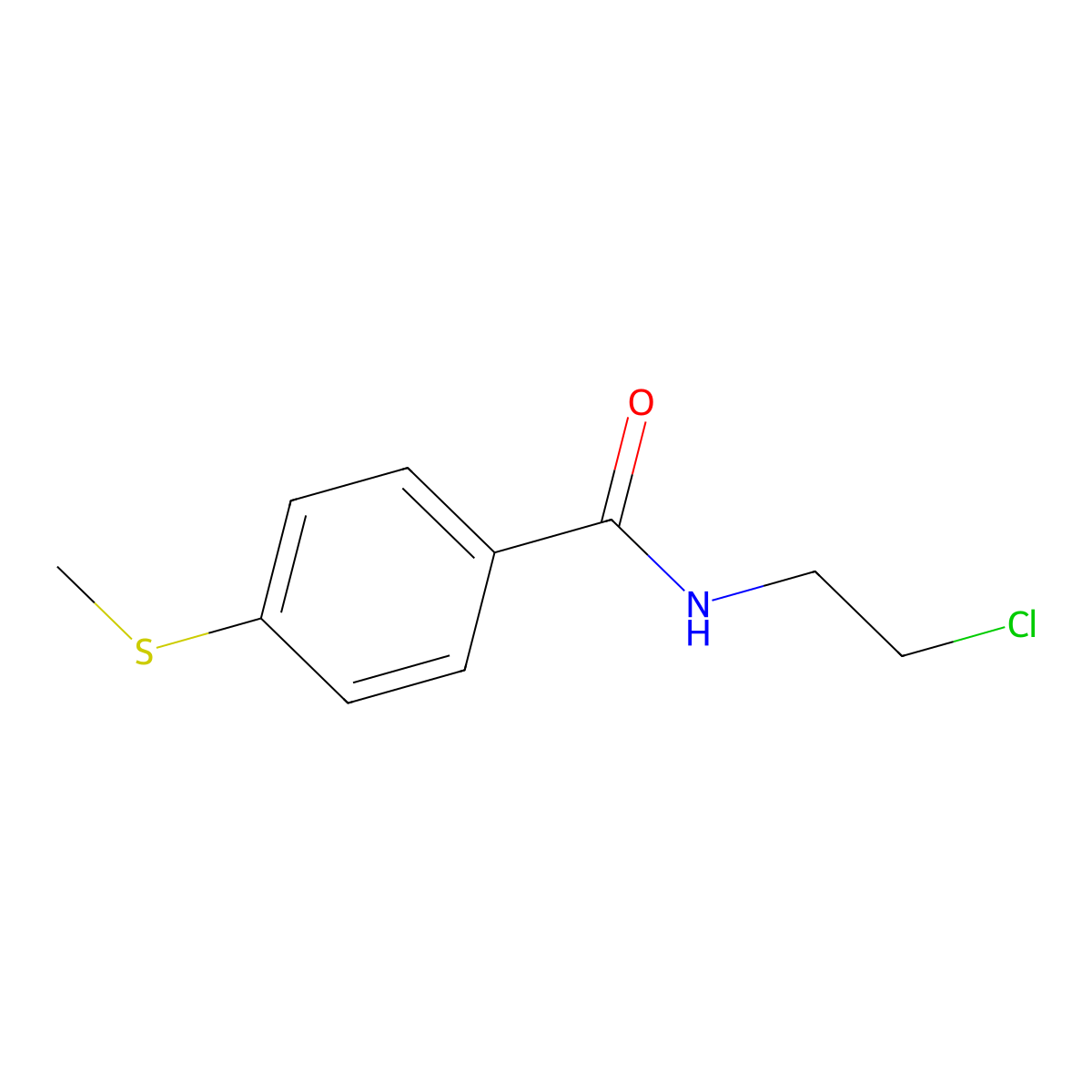 N-(2-Chloroethyl)-4-(methylthio)benzamide molecular structure, CAS 1506812-94-7