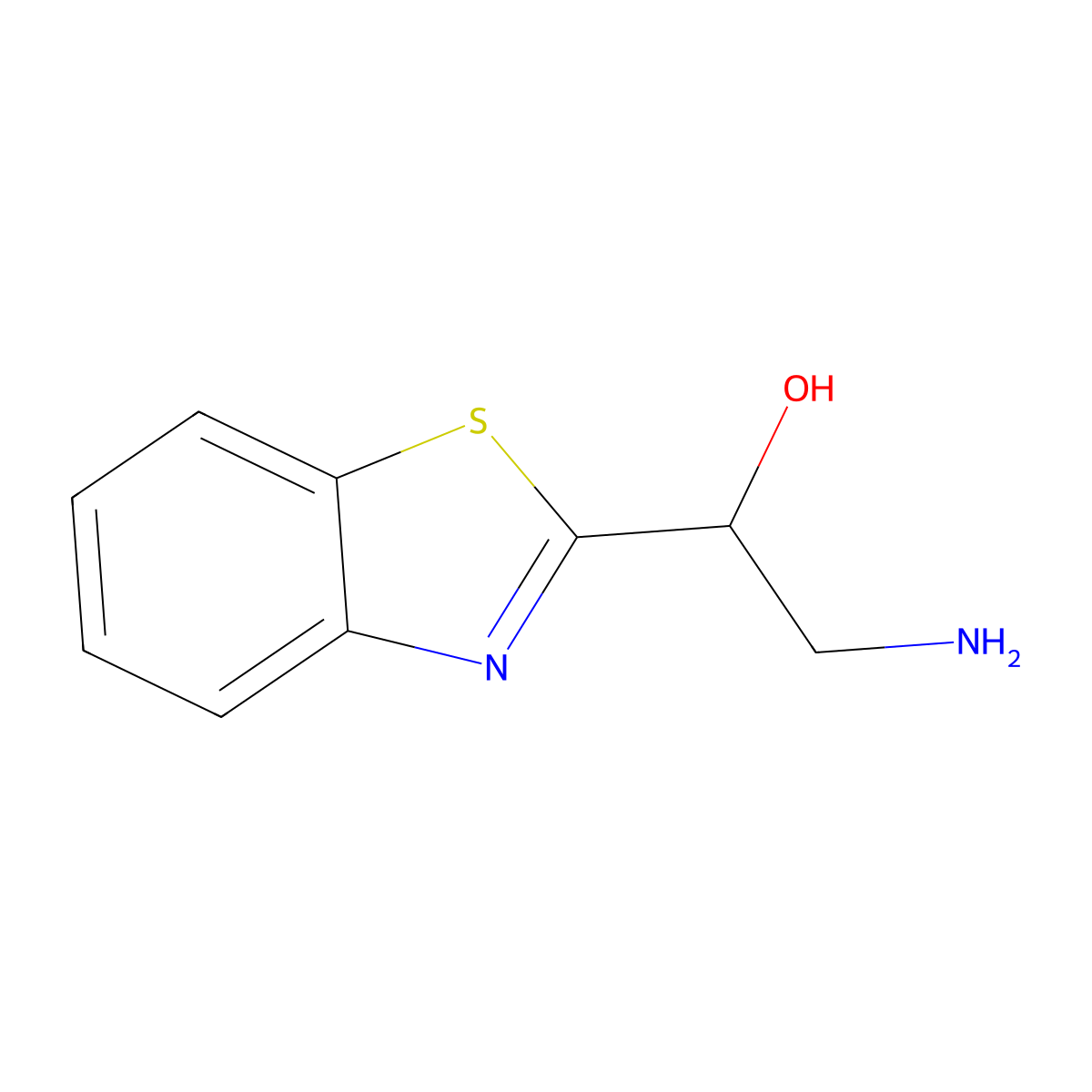 2-Amino-1-(1,3-benzothiazol-2-yl)ethan-1-ol molecular structure, CAS 1506814-49-8
