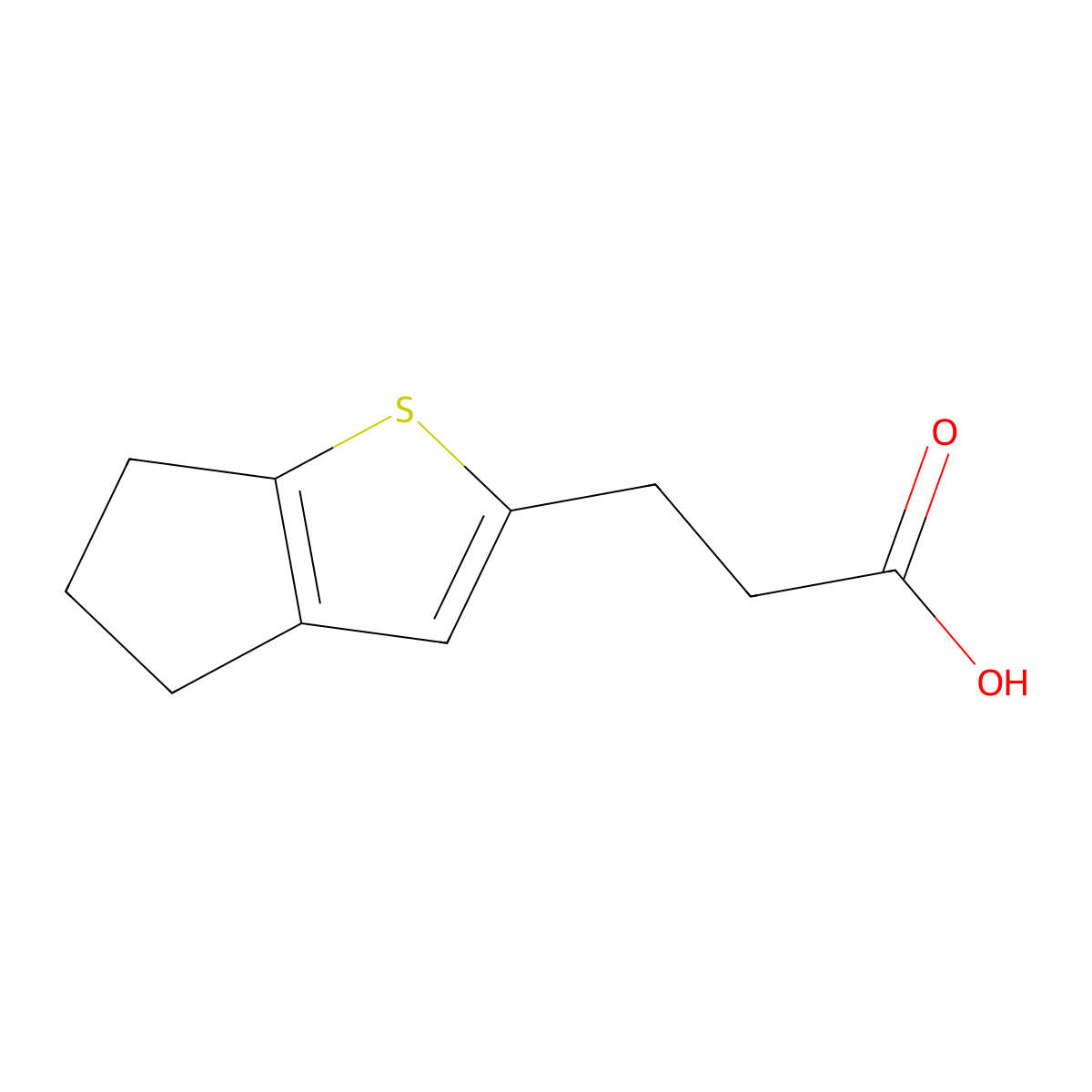 3-{4H,5H,6H-cyclopenta[b]thiophen-2-yl}propanoic acid molecular structure, CAS 1506821-67-5