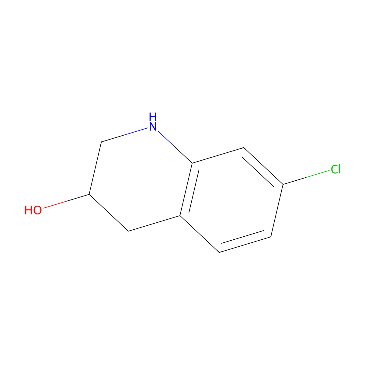 7-Chloro-1,2,3,4-tetrahydroquinolin-3-ol molecular structure, CAS 1506864-03-4