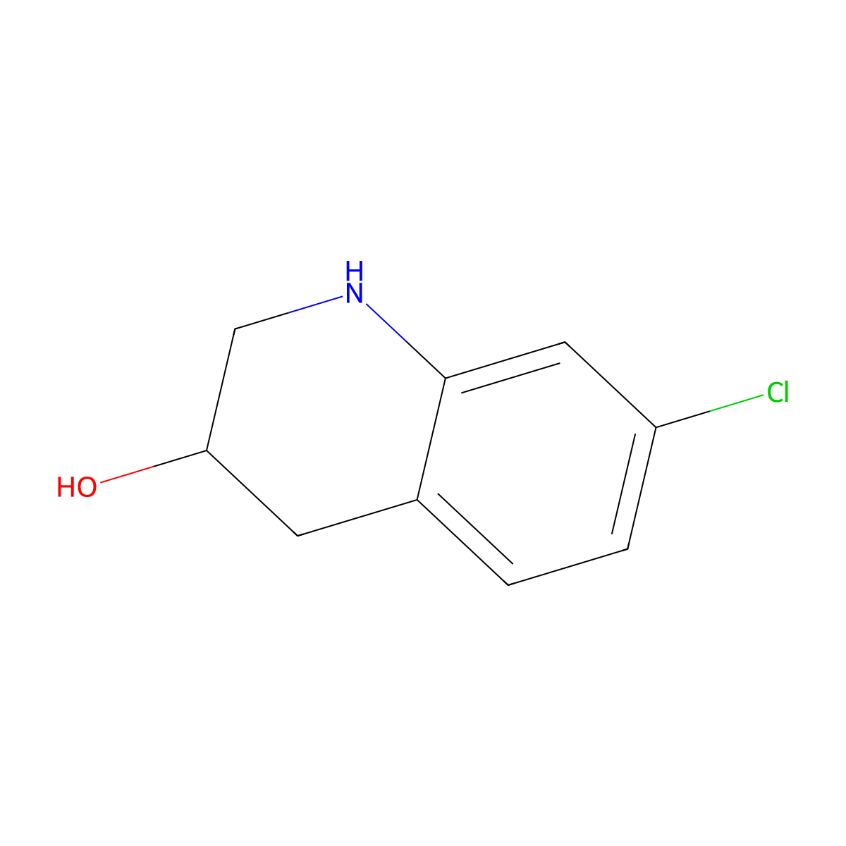 7-Chloro-1,2,3,4-tetrahydroquinolin-3-ol molecular structure, CAS 1506864-03-4