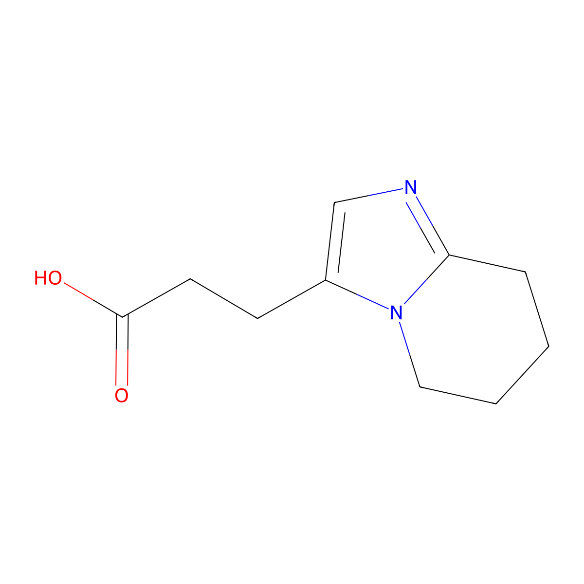 3-{5H,6H,7H,8H-imidazo[1,2-a]pyridin-3-yl}propanoic acid molecular structure, CAS 1506874-17-4